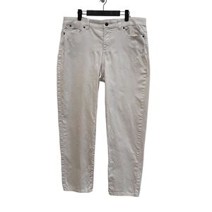 Talbots Simply Flattering 5-Pocket High Rise White Jeans, Women's Size 14